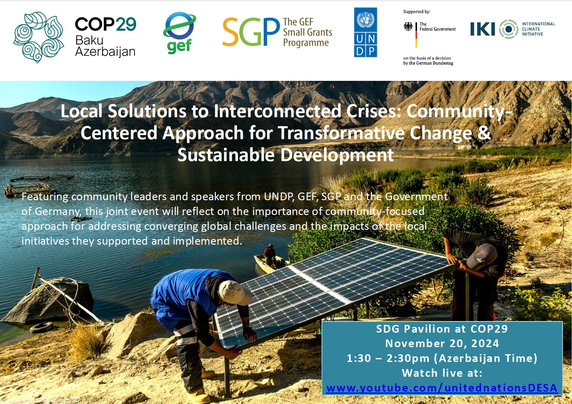 COP29 event flyer