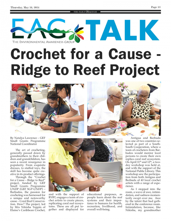 Crochet for A Cause - Ridge to Reef Project