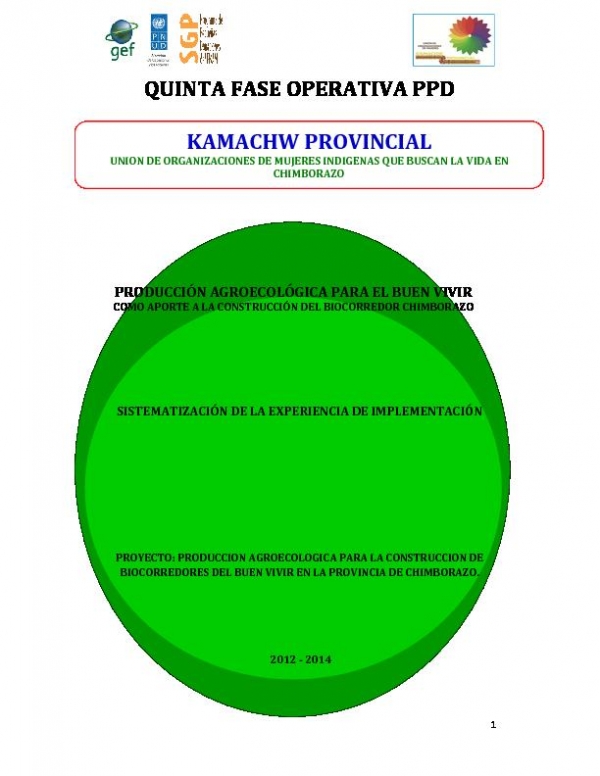 Evaluation of project Kamachw - SGP Ecuador